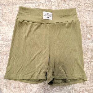 SHEIN Olive Green Ribbed Bike Shorts size XS